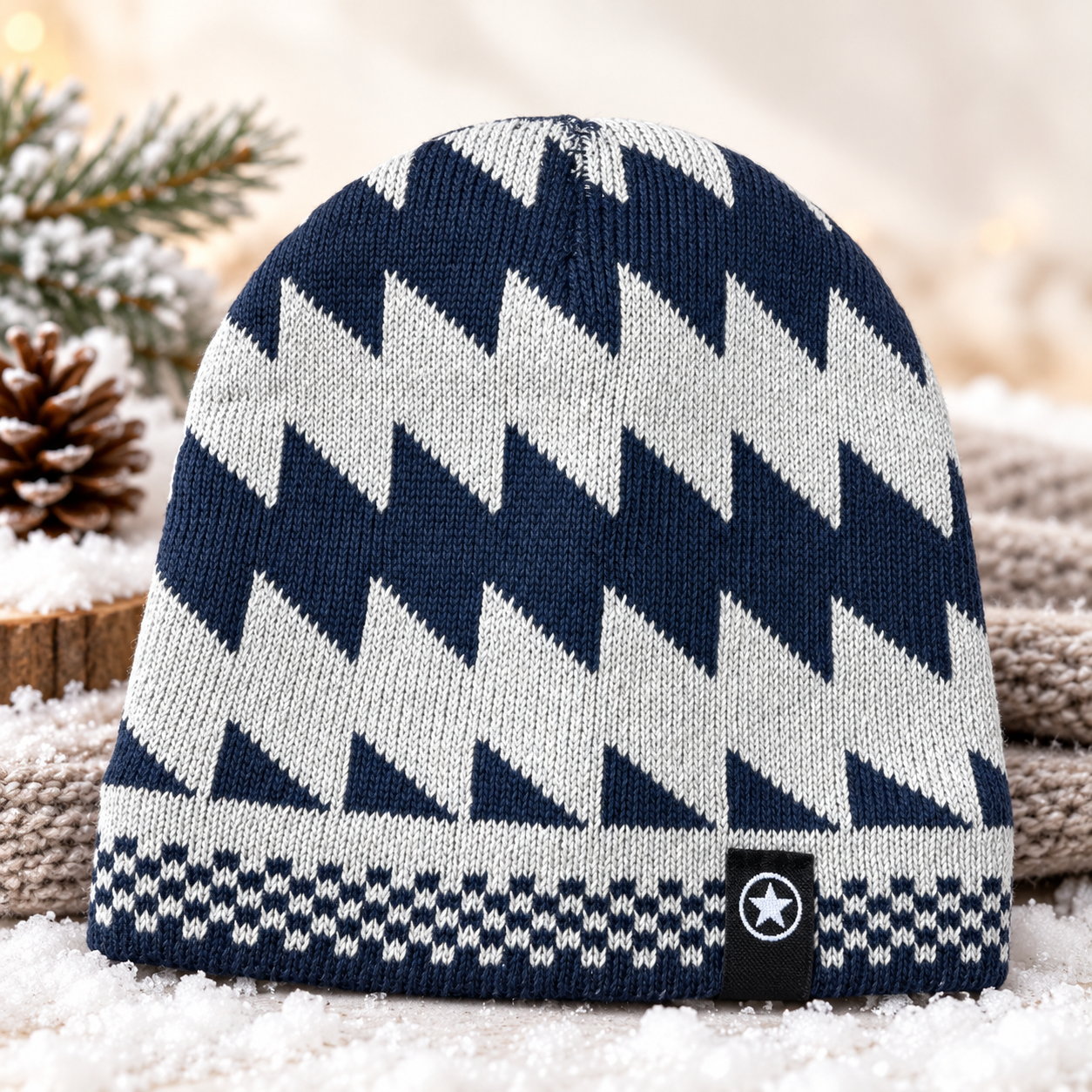 Unisex Warm Knitted Cap with Fleece/Velvet inside (02)