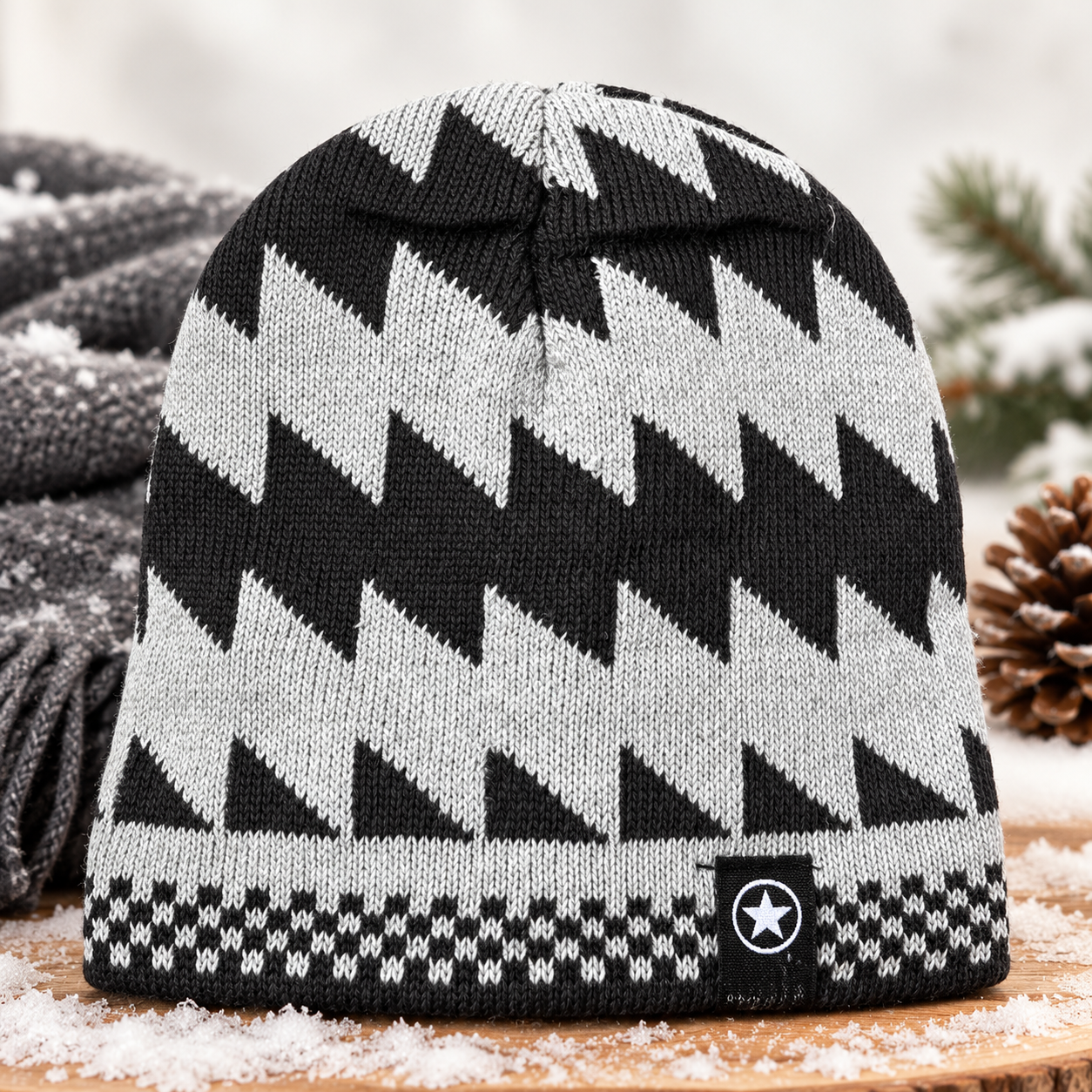 Unisex Warm Knitted Cap with Fleece/Velvet inside (02)