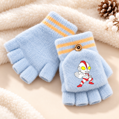 UltraMan Super Warm Plush Convertible Fingerless Gloves with Flip-Top Mittens | KGN13