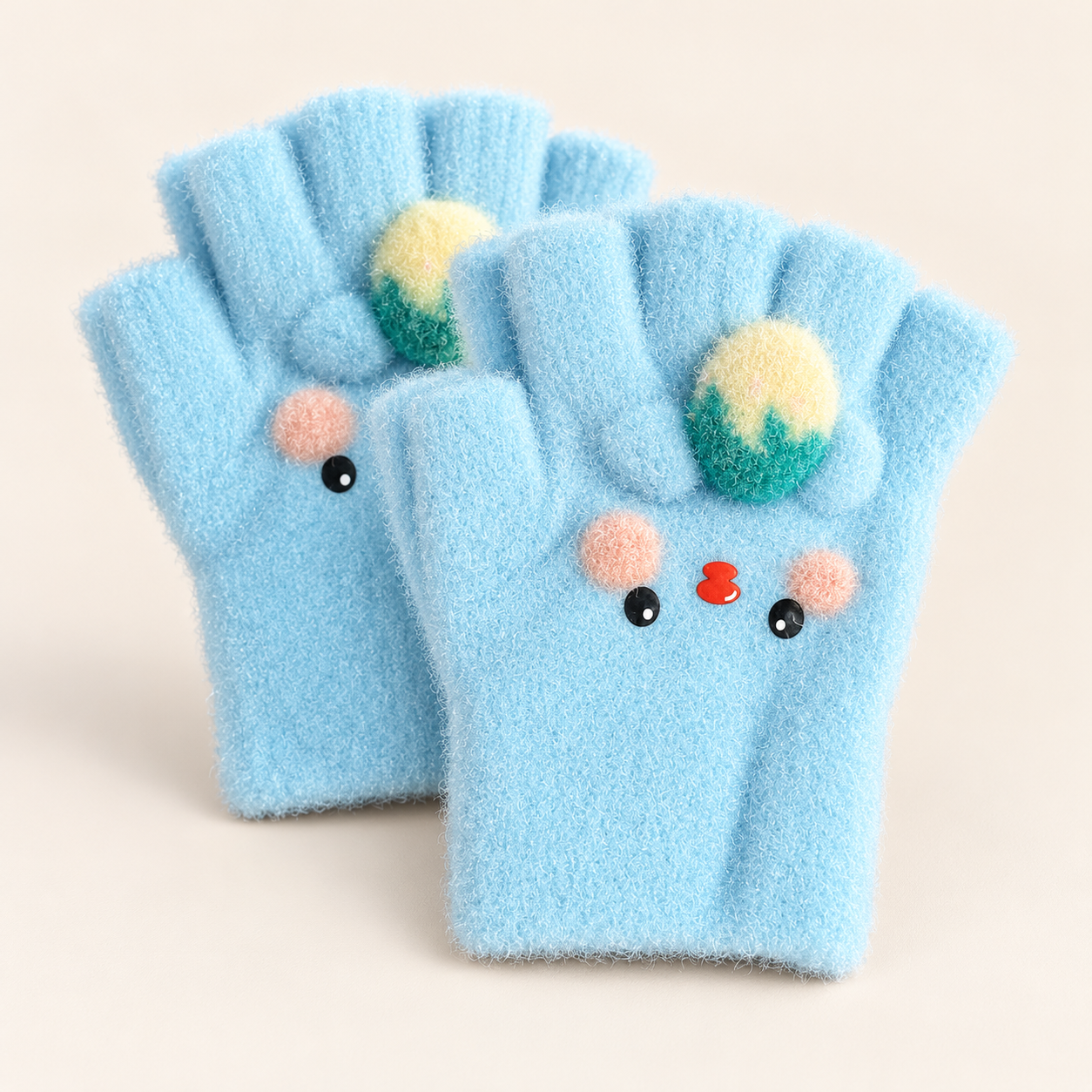 Baby Unisex Fingerless SuperWarm Plush Gloves/Mittens Duck  -KGN18