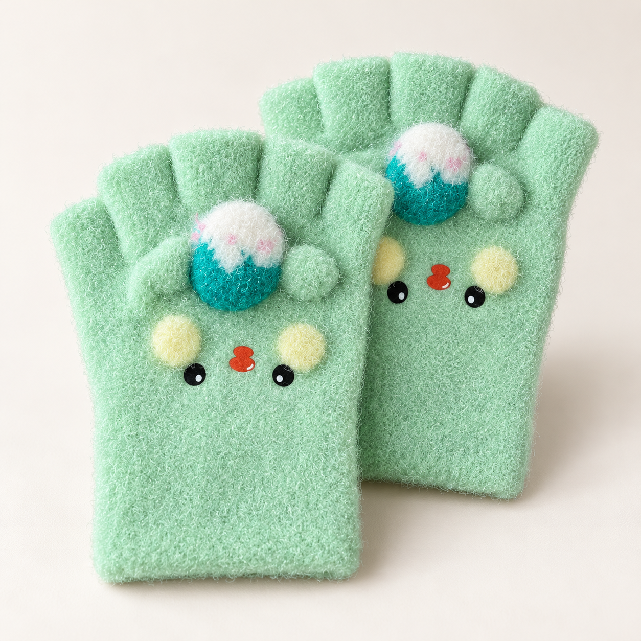 Baby Unisex Fingerless SuperWarm Plush Gloves/Mittens Duck  -KGN18