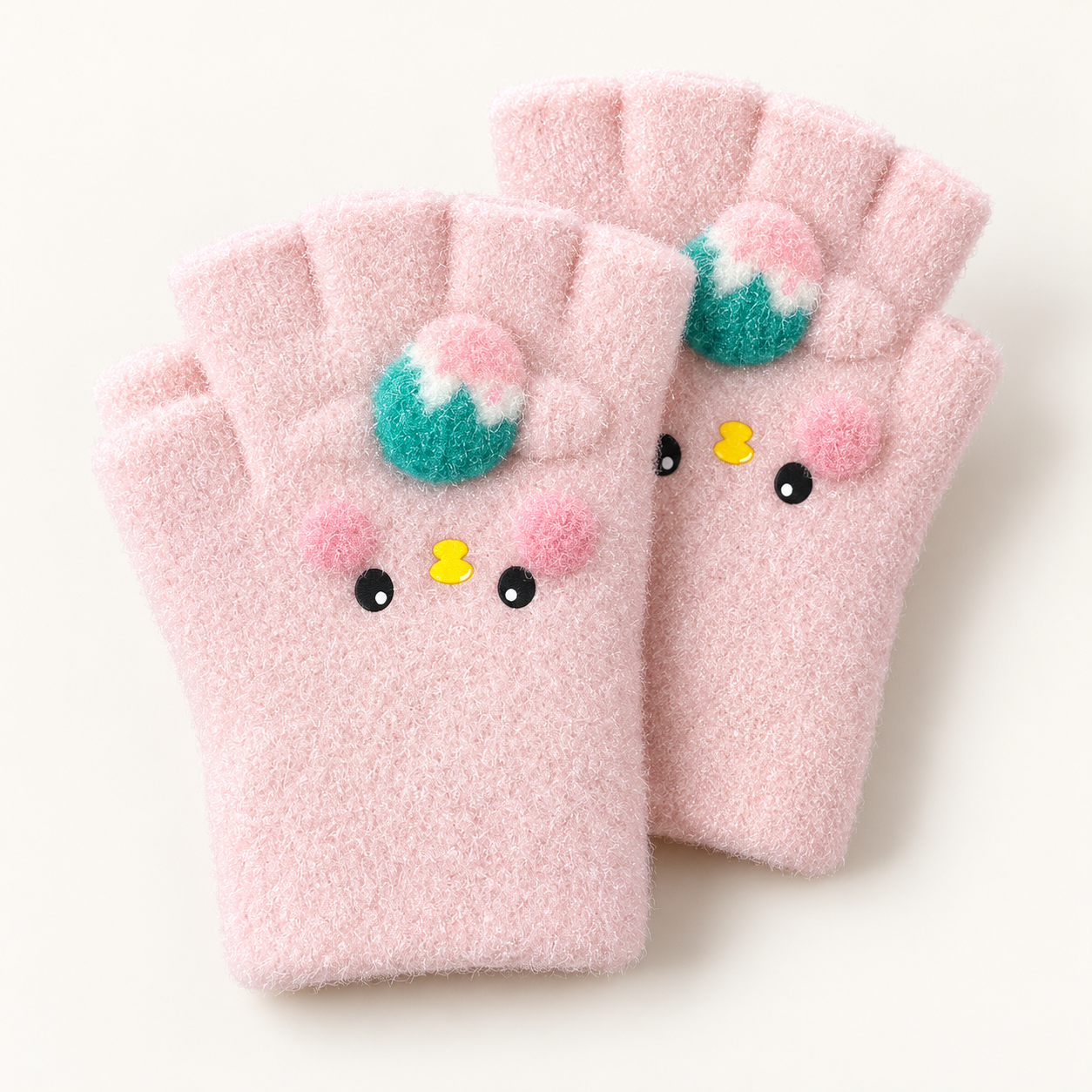 Baby Unisex Fingerless SuperWarm Plush Gloves/Mittens Duck  -KGN18