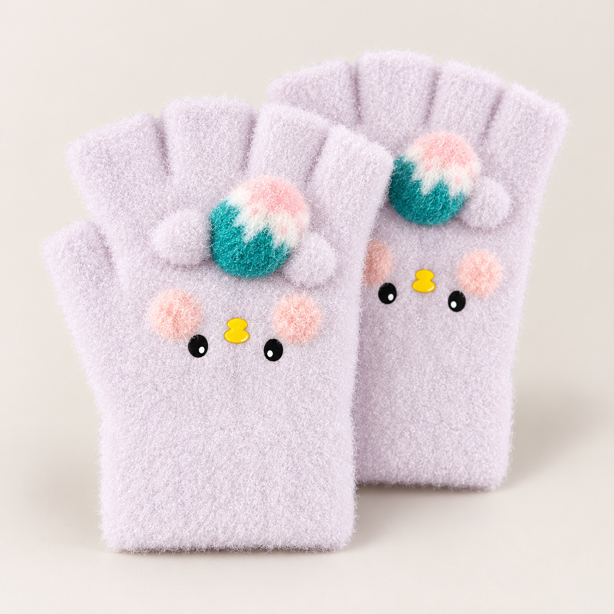 Baby Unisex Fingerless SuperWarm Plush Gloves/Mittens Duck  -KGN18