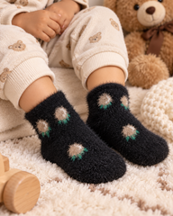 Kids Ultra-Soft Fuzzy Polyamide Crew Socks - Cozy Winter Warmth -KPF09