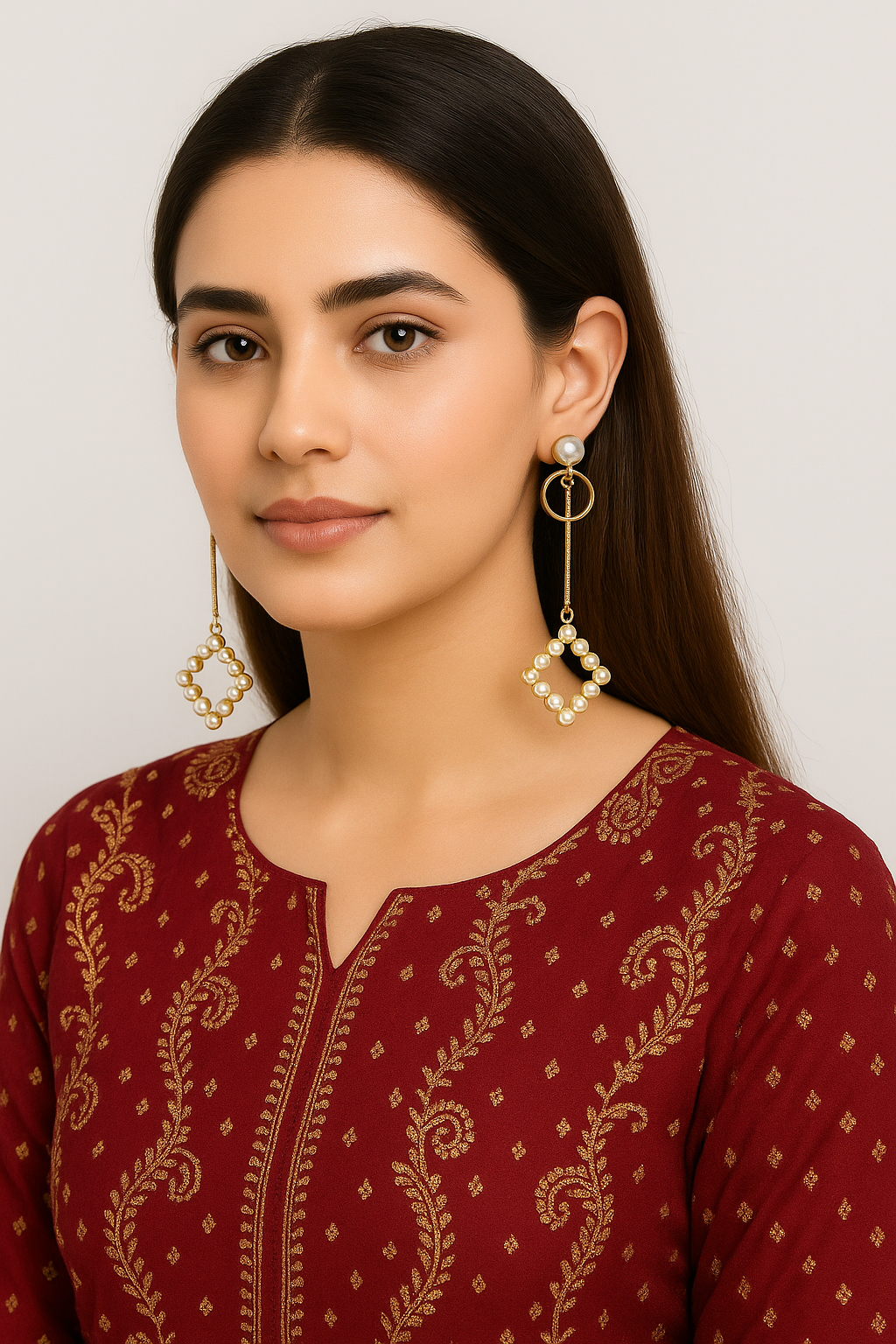Pearl Long Earrings