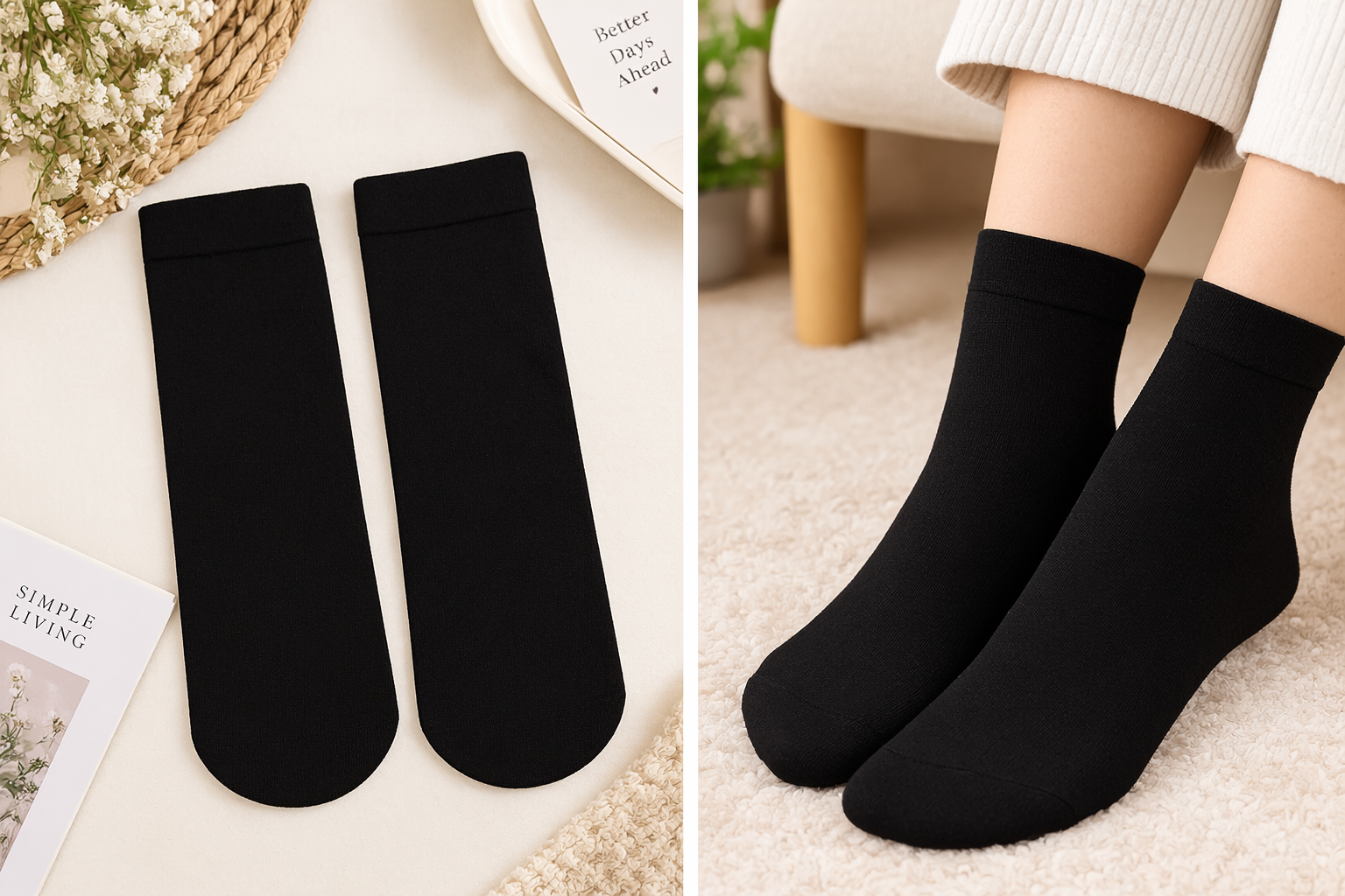 "Women's Brown Crew Socks – Soft & Stretchy Casual Wear" -CS12