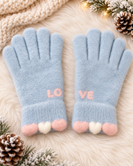 Ladies Touch Screen Premium Quality Plush Mittens/Gloves Love -TSG21