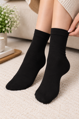"Women's Brown Crew Socks – Soft & Stretchy Casual Wear" -CS12
