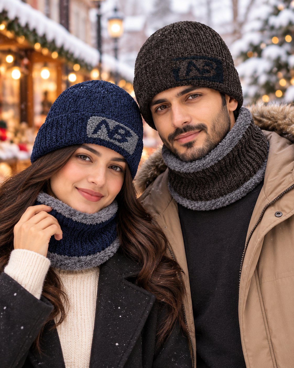 Imported Cap and Neck Warmer Set with Velvet inside –AB
