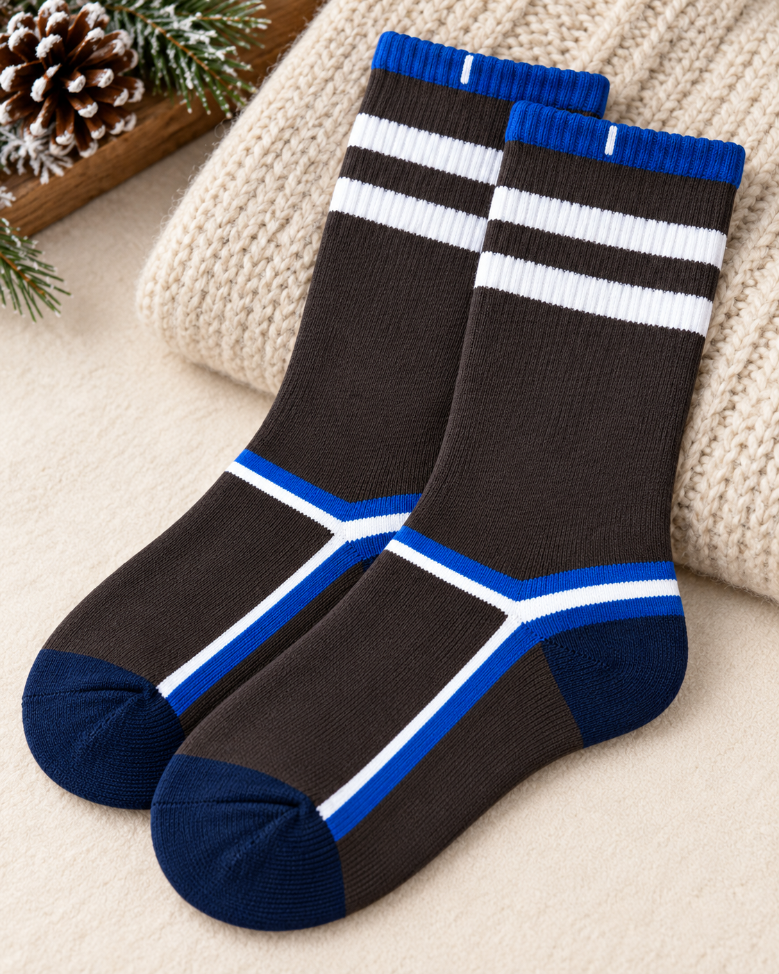 Men's soft & Breathable Winter Crew Socks (MW01)
