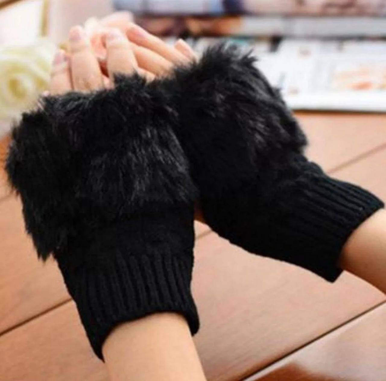 Fingerless Fur Mittens(gloves)