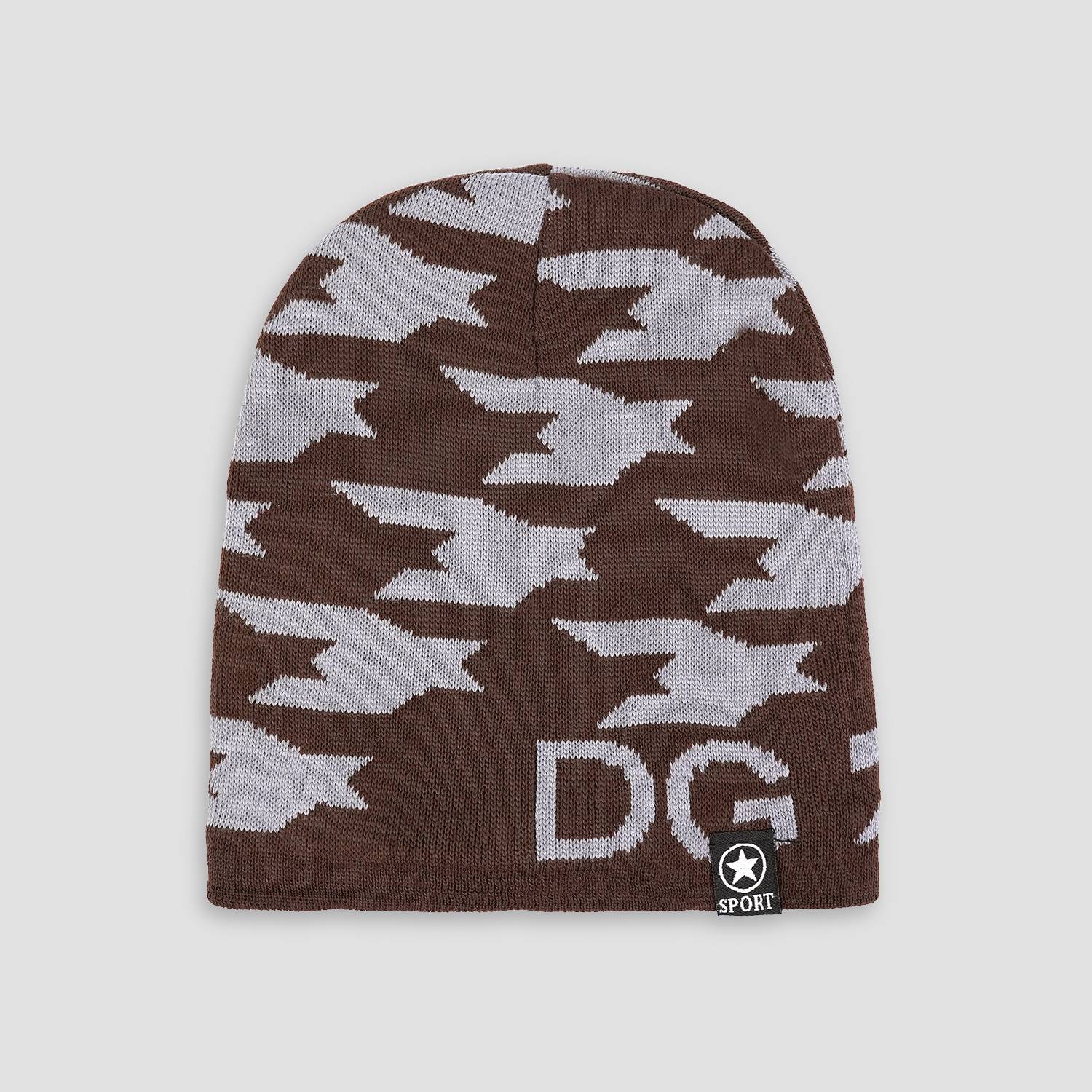 Unisex Skiing Warm Knitted Contrasting Cap with Fleece/Velvet inside
