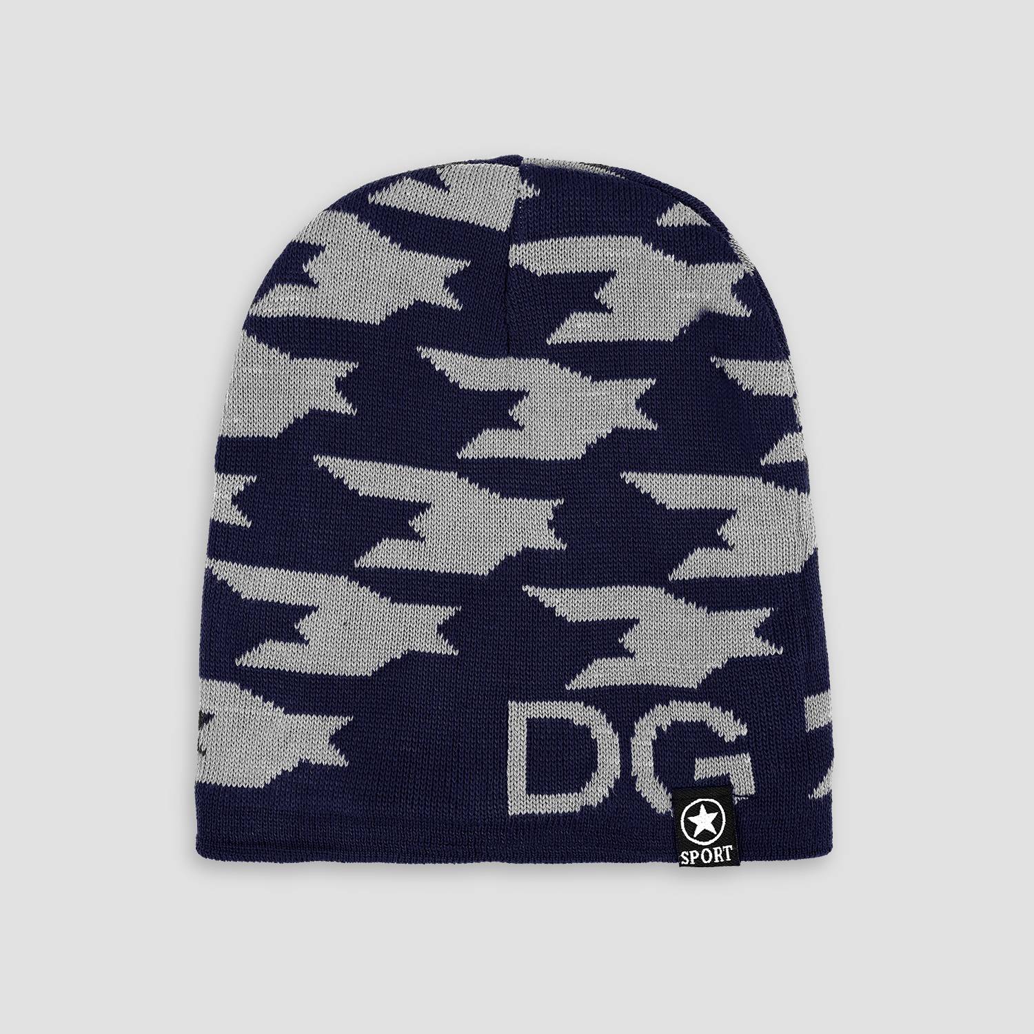 Unisex Skiing Warm Knitted Contrasting Cap with Fleece/Velvet inside