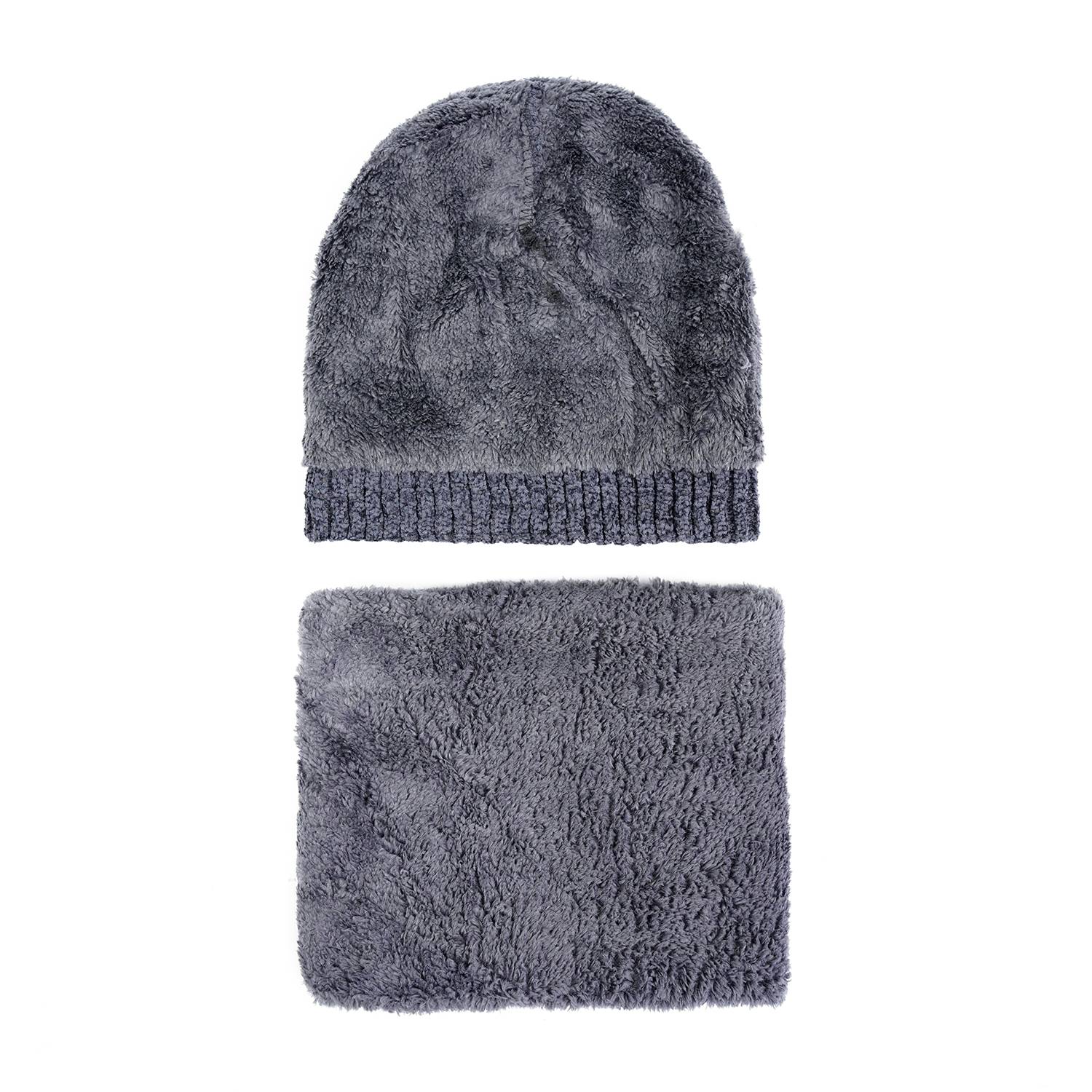 Imported Cap and Neck Warmer Set with Velvet Lining-Retro