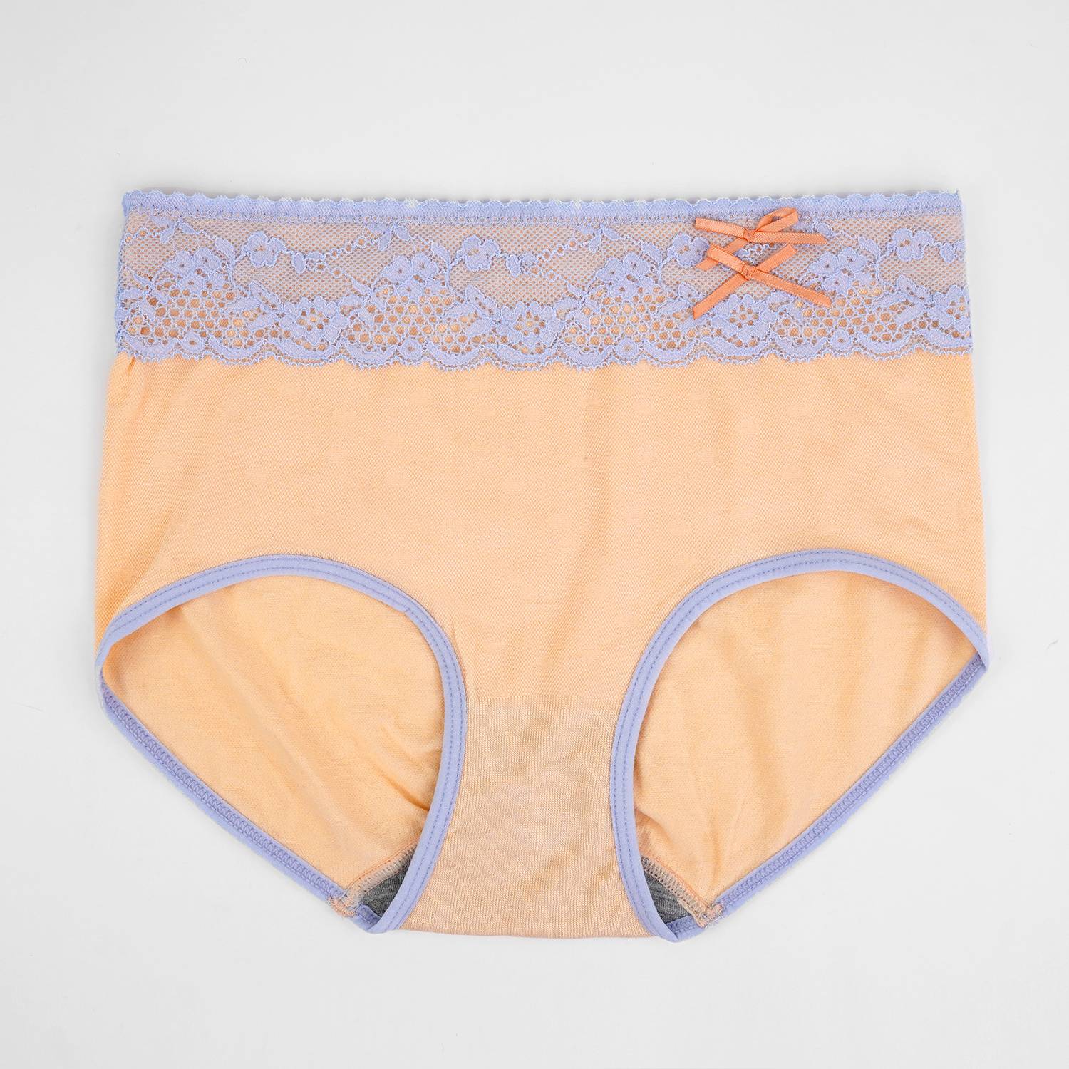 Plus Size soft cotton underwear with lace & panty Lining-Ladies