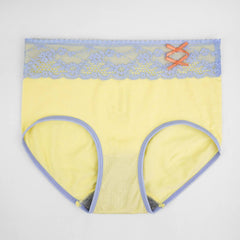 Plus Size soft cotton underwear with lace & panty Lining-Ladies