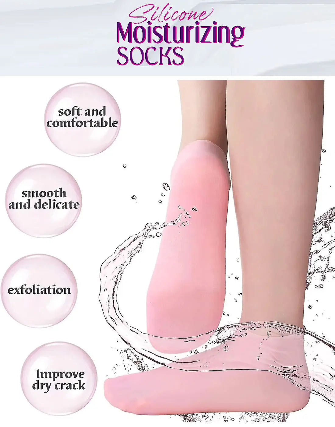 Unisex Moisturizing Silicone Gel Socks
