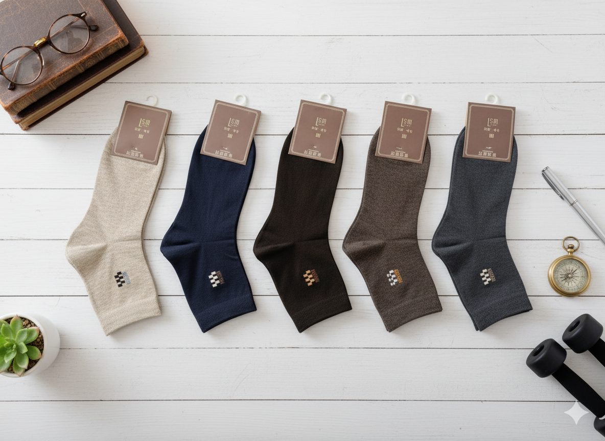"Men Cotton Sports Socks – 5-Pair Decent Print| Soft, Breathable, Everyday Wear" (MAS18)