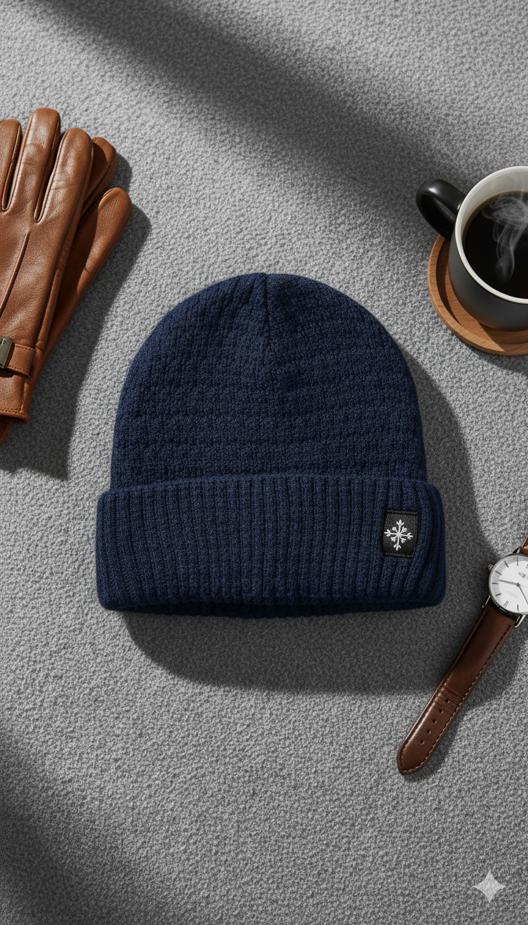 Unisex Warm Knitted Cap with Fleece/Velvet inside