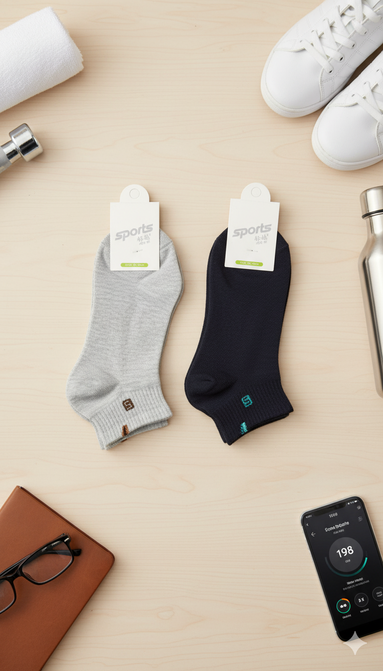"Men Cotton Sports Socks – 5-Pair Decent Print| Soft, Breathable, Everyday Wear" (MAS32)