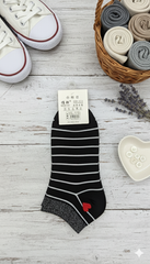 "Women’s Cotton Ankle Socks – 5-Pair Assorted Black Glitter| Soft, Breathable, Everyday Wear" (LAS07)