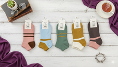 "Women’s Cotton Ankle Socks – 5-Pair Assorted Cute Pattern| Soft, Breathable, Everyday Wear" (LAS04)