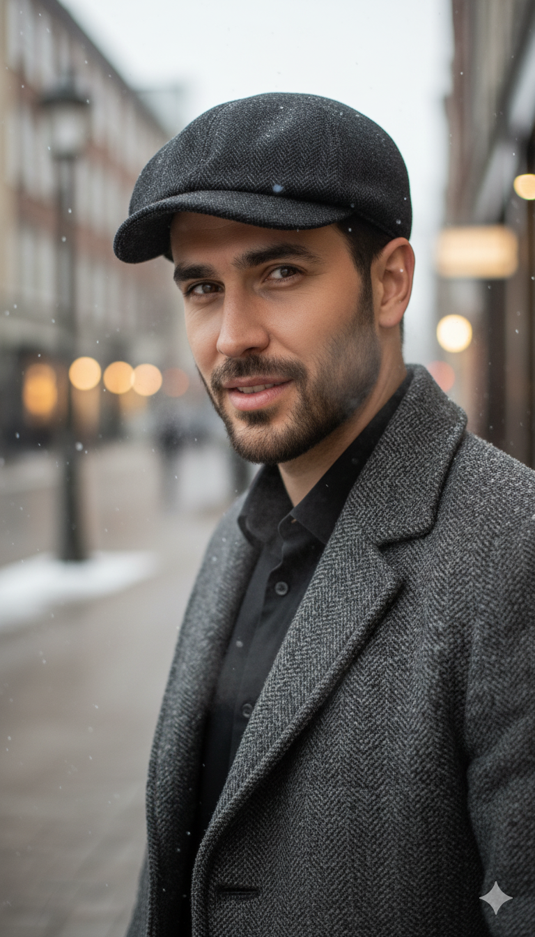 Men’s IVY Flat Cap – Peaky Blinders Style Ivy Hat -PB02