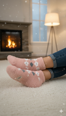 Ultra-Soft Fuzzy Polyamide Ankle Socks - Cozy Winter Warmth -02