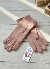 Embroidered with bead Full-Finger Mittens (TouchScreen) -TSG02