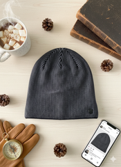 Unisex Warm Knitted Cap with Fleece  Lining Pattern /Velvet inside
