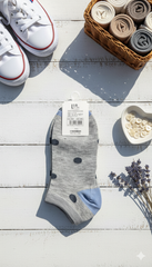 "Women’s Cotton Ankle Socks – 5-Pair Assorted Polka Print| Soft, Breathable, Everyday Wear" (LAS09)