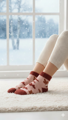 Ultra-Soft Fuzzy Polyamide Cloud Ankle Socks - Cozy Winter Warmth -PF12
