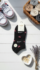 "Women’s Cotton Ankle Socks – 5-Pair Assorted Cat Love| Soft, Breathable, Everyday Wear" (LAS12)