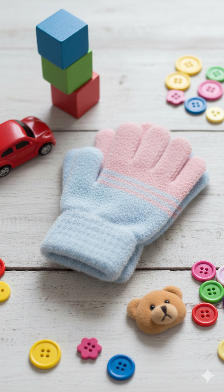 Kids Unisex Premium Full Finger Plush Gloves/Mittens  -KG16