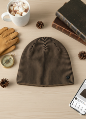 Unisex Warm Knitted Cap with Fleece  Lining Pattern /Velvet inside
