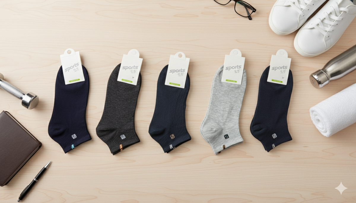 "Men Cotton Sports Socks – 5-Pair Decent Print| Soft, Breathable, Everyday Wear" (MAS32)