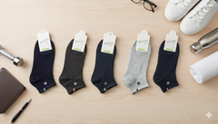 "Men Cotton Sports Socks – 5-Pair Decent Print| Soft, Breathable, Everyday Wear" (MAS32)