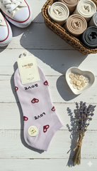 "Women’s Cotton Ankle Socks – 5-Pair Assorted Cat Love| Soft, Breathable, Everyday Wear" (LAS12)
