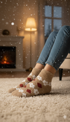 Ultra-Soft Fuzzy Polyamide Ankle Socks - Cozy Winter Warmth -02