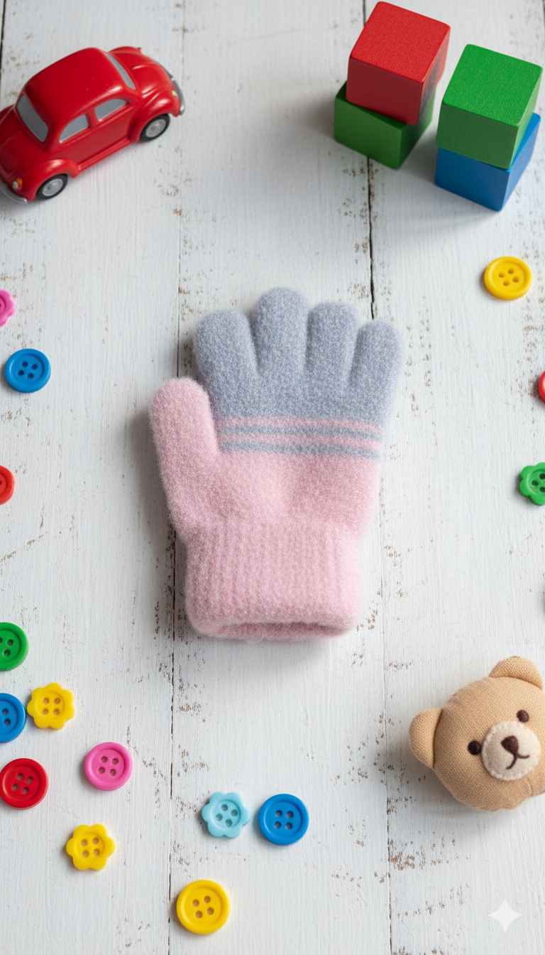 Kids Unisex Premium Full Finger Plush Gloves/Mittens  -KG16