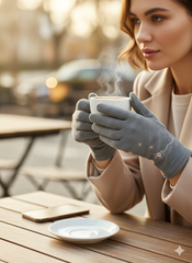 Embroidered Full-Finger Mittens (TouchScreen) -TSG03
