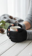 Unisex Warm Winter Fingerless Mittens -TSG09