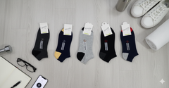 "Men Cotton Sports Socks – 5-Pair Decent Print| Soft, Breathable, Everyday Wear" (MAS31)