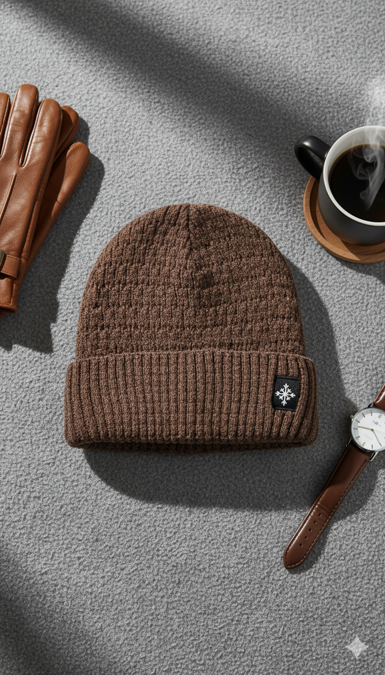 Unisex Warm Knitted Cap with Fleece/Velvet inside