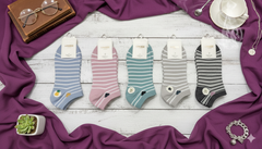 "Women’s Cotton Ankle Socks – 5-Pair Assorted Hearts| Soft, Breathable, Everyday Wear" (LAS11)