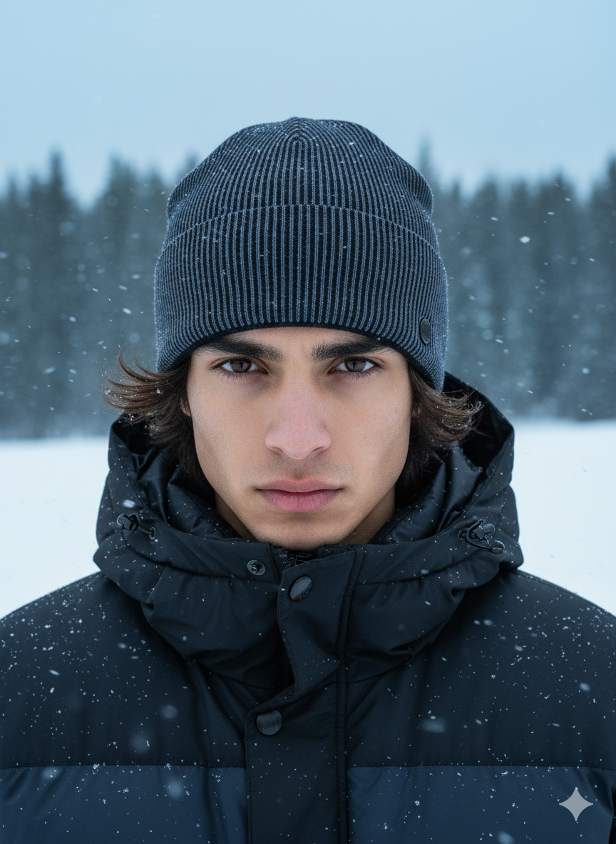 Unisex Warm Knitted Cap with Fleece  Lining Pattern /Velvet inside