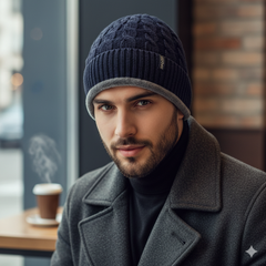 Unisex Warm Knitted SPORT Cap with Fleece/Velvet inside