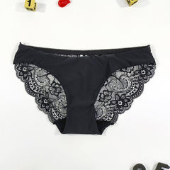 Signature Lace Original Rise Underwear -Black