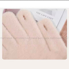 Ladies KeyCrown Full-Finger Mittens with beads (TouchScreen Gloves)