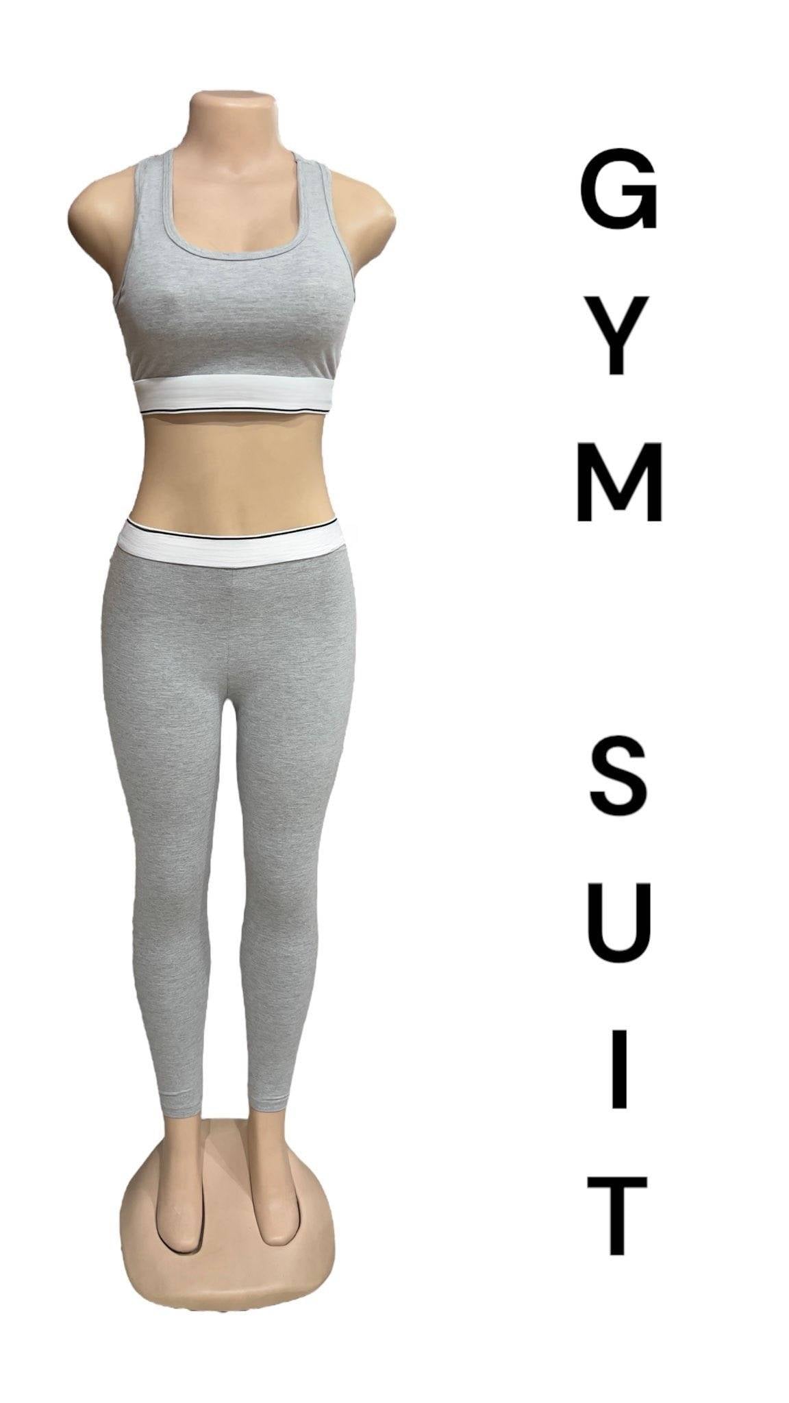 Branded Ladies Gym-Wear Bralette & Leggings Set (Cotton Stretch)